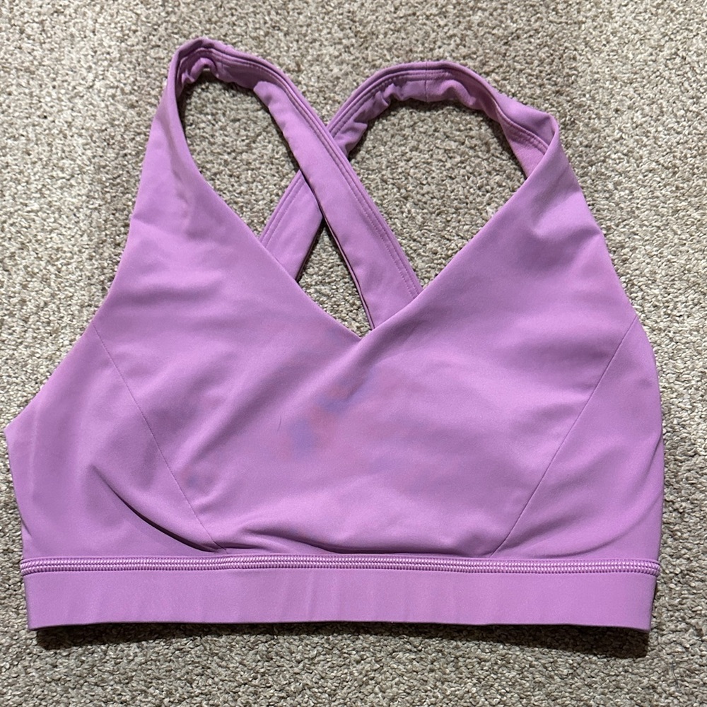 Lululemon Women's Purple Cross-Back Sports Bra